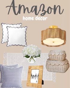 a collage of home decor items with the words amazon on it