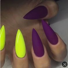 Yellow Nail Art, Stiletto Nail Art, Super Nails, Ideas Nails, Trendy Nail Art, Trendy Nail Design, Yellow Nails, Nail Designs Summer, Nail Shapes