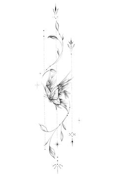 a black and white drawing of a flower