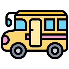 a school bus with the letter f on it