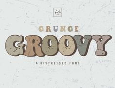 the grunge growy font is displayed in this image