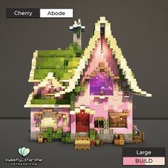 Cute Minecraft Builds House, Minecraft Rainbow House, Elf Minecraft Builds, Colorful Minecraft Houses, Minecraft Whimsical Builds, Minecraft Cool House, Colorful Minecraft Builds, Kawaii Minecraft Builds, Whimsical Minecraft House