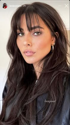 Brown Hair Inspo, Bangs With Medium Hair, Wispy Bangs, Haircuts Straight Hair, Long Hair With Bangs, Penteado Cabelo Curto, Hair With Bangs, Haircuts For Long Hair, Hair Inspiration Color