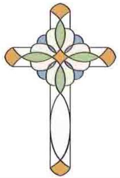 Stained Glass Decals, Crosses Designs, Stained Glass Ideas, Glass Applique, Cross Coloring Page, Stained Glass Cross, Glass Cross, Painted Glass Art