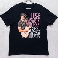 New! Luke Bryan Country On Tour 2023 Country Music T-Shirt Size XL Black was just added to eBay. Check it out! #eBay #eBaySeller One Margarita Luke Bryan Shirt, Luke Bryan Shirts, Screen Printer, Luke Bryan, Brands Outlet, Country Music, Printer, Screen, Mens Outfits