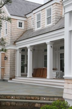 a large white house with columns and windows