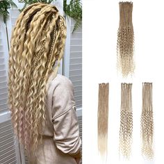 PRICES MAY VARY. Mix & Match for Unmatched Style: QuisDuis dreadlock extensions come in a versatile mixed set of 30 strands per pack, including boho dreadlock extensions (10 strands), curly ends (10 strands), and straight (10 strands). This perfect blend allows you to create a unique look that showcases your individuality. Each strand is meticulously crafted to complement your style, making it easy to achieve a chic and trendy appearance. Hippie and Boho style with Colorful: Embrace the free-spi Partial Dreadlock Extensions, Blonde Partial Dreads, Partial Dreads White Women, Dreadlock Synthetic Extensions, Blonde Dreadlock Extensions, New Dreads, Dread Extensions, Look Good Feel Good, Dreadlock Extensions