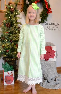 Girls Dream Catcher Nightgown Pattern I Nightgown Sewing Pattern – Seamingly Smitten Nightgown Sewing Pattern, Nightgown Pattern, Sewing Patterns Girls, Indie Sewing Patterns, Small Sewing, Small Sewing Projects, Holiday Pajamas, Online Fabric, Fabric Stores Online