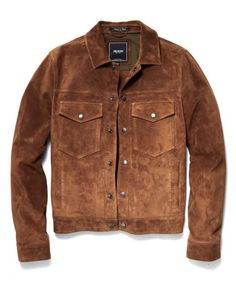 Best Leather Jackets, Suits Men Business, Todd Snyder, Brown Outfit, Suede Jacket, Leather Jacket Men, Mens Style, Western Shirts