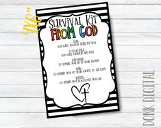 the survival kit from god printable