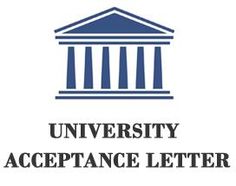 an image of the university entrance letter