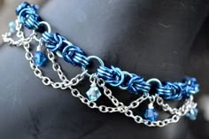 Chainmail Anklet, Chainmaille Jewelry Patterns, Chainmaille Jewelry, Chain Maille