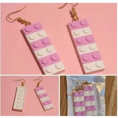 $$$Bundle Multiple Items To Save On Shipping! New! Women's Earrings Compatible With Lego Earrings Legos Pair Of Earrings Lego Earrings, Svg Earring, Lego Jewelry, Earrings Color, Women's Earrings, Pink Ladies, Lego, Jewelry Earrings, Bundles