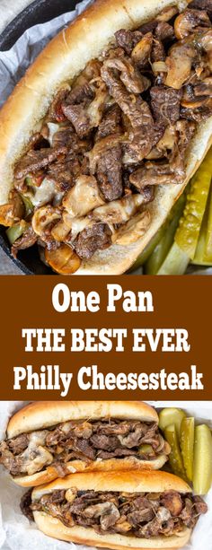 one pan the best ever philly cheese steak