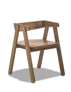 a wooden chair on a white background