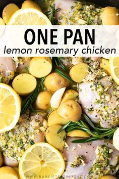 one pan lemon rosemary chicken is an easy and delicious dinner