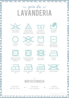 a poster with different types of laundry symbols