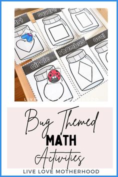 bug themed math activities for kids