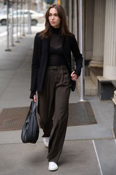 Our Warren Pants are a classic and versatile silhouette made for easy, everyday chic. Crafted from European polyviscose, these mid-rise, wide-legged trousers feel as smooth as they look. Warren is tailored with a concealed zip closure for a tidy polish, and vertical pleats for an elongating effect. Eurotrip Outfits, Everyday Chic, The A Team, Wool Blazer, Pants Outfit, Wide Leg Trousers, Bottoms Pants, Winter Outfits