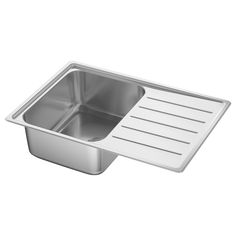 stainless steel sink with drainer and draining tray