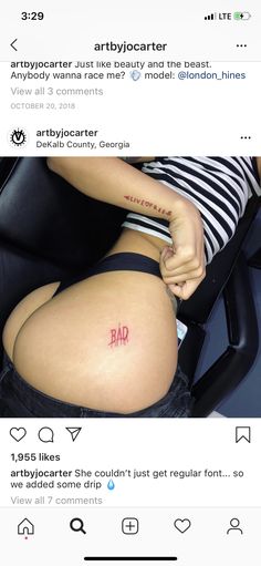 But Cheek Tattoo, Cherry Tattoo On Bum For Women, Tattoo Under Bum Cheek, Buttcheek Tattoo Women, Under Buttocks Tattoo, Buttcheek Tattoo, Embrace Quotes, Buttocks Tattoo