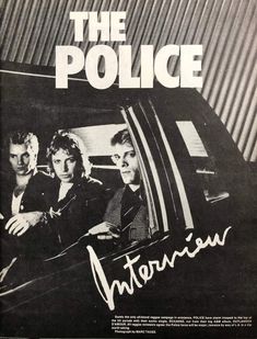 an advertisement for the police shows three men in a car with their hands on the door