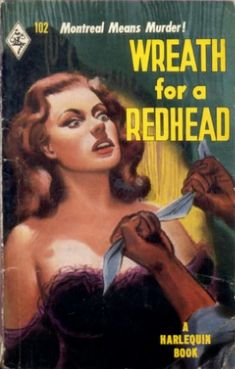 a book cover showing a woman with scissors in her hand and the title, wreah for a redhead