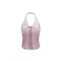 Via Pitti Color Blocked Striped Vest PinkSize Chart (in CM)Vest: Chest S 79 M 83 L 87 Model is 166cm/45kg wearing S Pinstripe Vest, Pink Pinstripe, Striped Vest, Halter Vest, Costume Ideas, Pink Color, Color Block, Lowest Price, Wicked