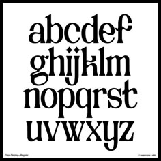 a black and white type of alphabet