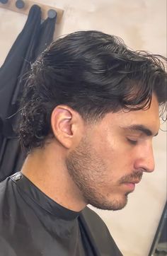 Long On Top Medium On Sides Men, Flow Tapered Haircut, Men’s Short Textured Hairstyle, Men’s Shaggy Haircut Short Sides, Mullet With Middle Part, Taper Fade Medium Hair, Wavy Slick Back Men, Mens Long Hairstyles Wavy Thick Hair, Mullet With Beard