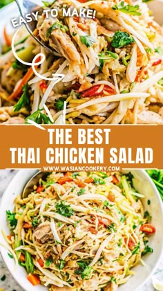 the best thai chicken salad recipe is in this postcard