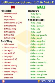 the differences between do and make