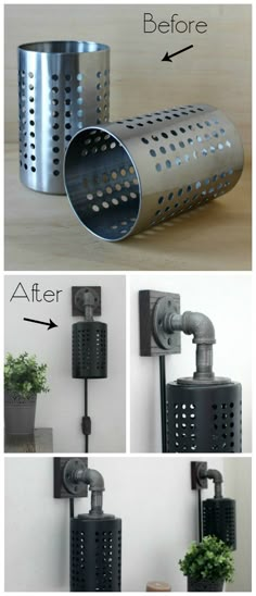 the instructions for how to use an old metal can as a shower head