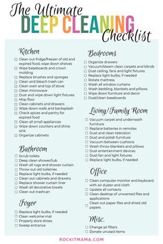 the ultimate spring cleaning checklist for your home or office with free printables