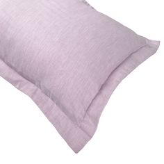 a purple pillow on a white background