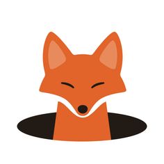 an orange fox with its eyes closed sitting in a hole