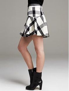 Plaid Fit-and-Flare Skirt | Banana Republic $79.50 Chic A-line Pleated Skirt, Chic Spring Mini Skirt With Wide Waistband, Chic Stretch A-line Skirt, Chic Fitted Skirt With Wide Waistband, Chic Flared Skirt With Wide Waistband, Chic Stretch Mini Skirt With Wide Waistband, Chic Spring Skirt With Wide Waistband, Chic Lightweight Skirt With Wide Waistband, Trendy Fitted Flare Skirt