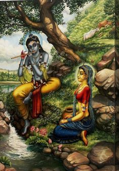 Krishna With Radha, Hare Rama Hare Krishna, Mythological Characters, Krishna Radha Painting, Radha Krishna Images, Radha Krishna Pictures, Radha Krishna Love, Krishna Radha, Radha Krishna Art