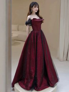 Détails de l'article :

 Numéro de produit : C3267

 Tissu: Tulle

 Silhouette : Robe de bal

 Manches : Manches courtes

 Style du dos : à lacets Simple Black Wedding Dress, Black Party Dress Long, Red And Black Prom Dress, Black And Red Dress, Off Shoulder Tulle, Dress Banquet, Red And Black Dress, Burgundy Prom, Multi Way Dress