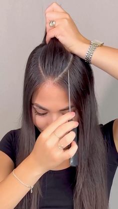 Daily Hair Inspiration 💇‍♂️💇 | Beautiful hair tutorials for you 😍🥰 (By @ayseacun_ ) 💕 Follow us to get more hair style ideas and learn simple beautiful hair styles 💓 . .... | Instagram Cute Simple Hairstyles, Easy Hairstyles For Medium Hair, Easy Hair Updos, Ribbon Hairstyle, Peinados Fáciles Para Cabello Corto, Hair Tutorials For Medium Hair, Fresh Hair, Hoco Hair Ideas, Hairdo For Long Hair