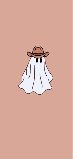 a cartoon ghost with a hat on its head