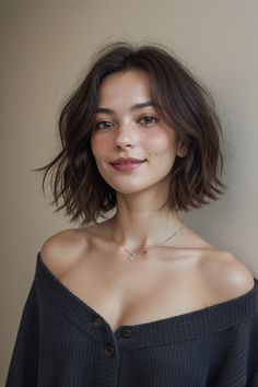 Complement your dynamic lifestyle with these 15 short wavy bobs, providing versatile and chic looks for every facet of your busy 2024. Short Haired Girl, Long Front Short Back Hair, Short Wavy Bob Curtain Bangs, Chic Bob Hairstyles Classy, French Bob Side Bangs, Bob Wavy, Long Bob Wavy, French Bob Haircut Wavy, Wavy Bob Side Bangs