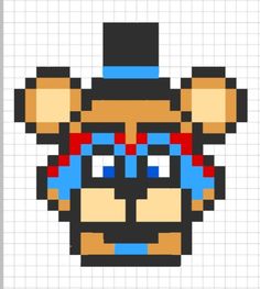 an pixellated image of a man wearing a top hat