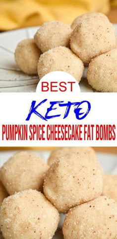 Get the BEST pumpkin recipe here. Check out these keto pumpkin cheesecake bites. Easy low carb cheesecake pumpkin recipe. Make these NO BAKE pumpkin fat bombs w/ this simple idea. Homemade from scratch cheesecake pumpkin fat bombs. Sugar free pumpkin recipe to serve for Halloween, Thanksgiving or Christmas. Great keto desserts, low carb snacks or treat. For more ketogenic diet #pumpkin recipes see KimspiredDIY #cheesecake Spice Cheesecake, Cheesecake Easy, Pumpkin Spice Cheesecake, Fat Bomb Recipes, Keto Thanksgiving, Pan Sin Gluten, Pumpkin Recipe, Food Simple