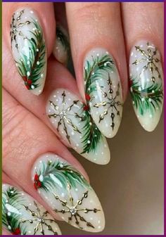 Christmas Nail Art Ideas to Spark Your Holiday Spirit Get Ready for | Winter Nail 2023 Trends Classy Nail Art Ideas, Cute Christmas Nails, Christmas Gel Nails, Christmas Nail Art Designs, Christmas Nails Acrylic, Nail Swag, Winter Nail Art, Xmas Nails