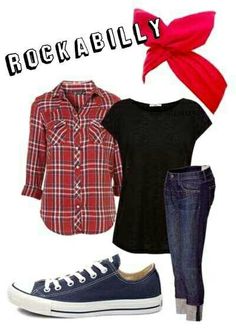 Rockabilly typical style Rockabilly Costume, Best Casual Dresses, 50s Outfits, Rockabilly Outfits, College Halloween