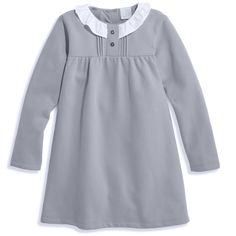 Cozy french terry and pretty ruffles make this dress as comfy as it is cute. 100% cotton; machine wash. Sizes 2-8y. *bella bliss® uses the finest cottons available. For best results, lay flat to dry then fluff on low heat. White Cozy French Terry Sweatshirt, Winter Soft-washed French Terry Sweater, Oversized Soft-washed French Terry Sweatshirt, Soft-washed Long Sleeve Sweatshirt In French Terry, Terry Dress, French Terry Dress, Bow Hair Accessories, Swim Shop, Girls Clothes