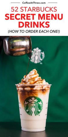 starbucks's secret menu drink being poured into a cup