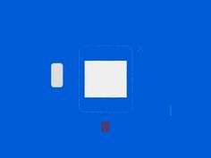 an image of a blue background with white squares on the bottom and one red square in the middle