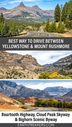 the best way to drive between yellowstone and mount rushmore